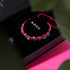 Rose fluo | Supernova arc-en-ciel | Argent | Bracelet Charmballa Verre Galaxy
